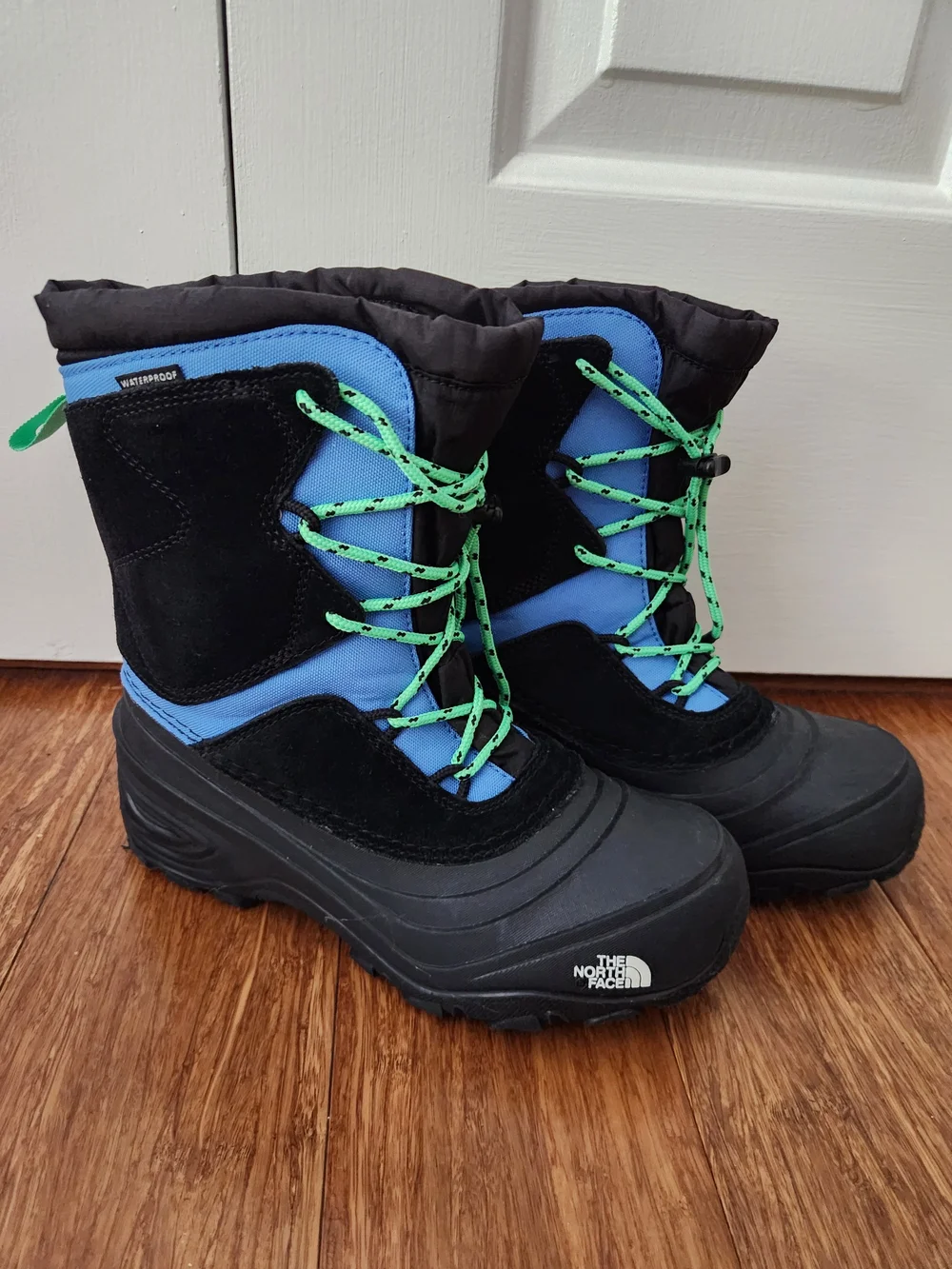 The North Face Z23120 Kids Waterproof Blue Alpenglow V Winter Boots Youth Size 5